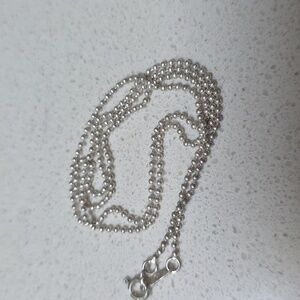sterling silver 925 ball round bead chain layering chain necklace 10 inch